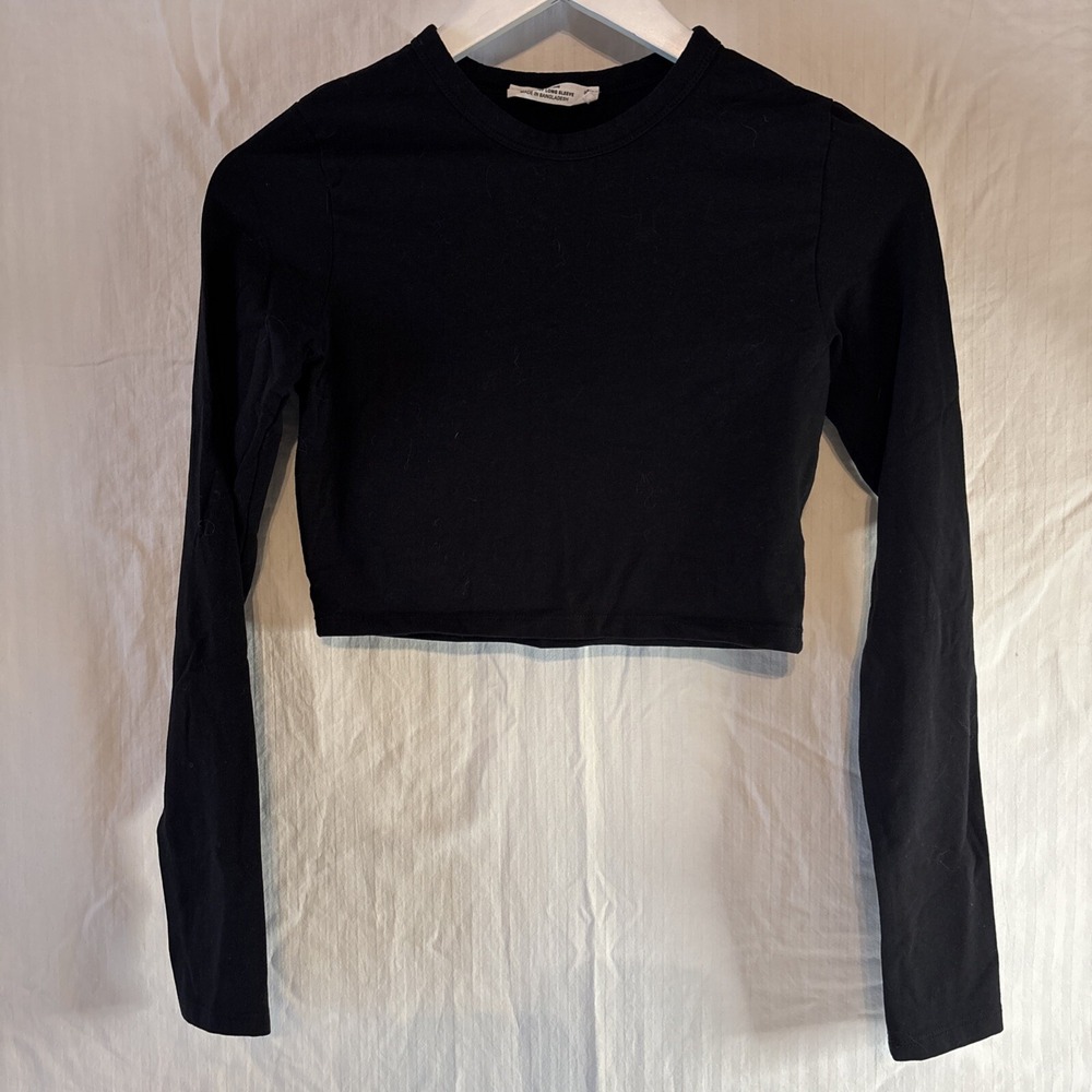 Cotton on Black Size Small Crop Top Long Sleeve Cute